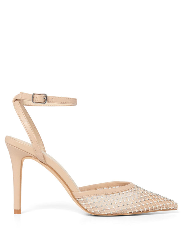 Demi Diamante Pointed Stiletto Heel Nude Forever New