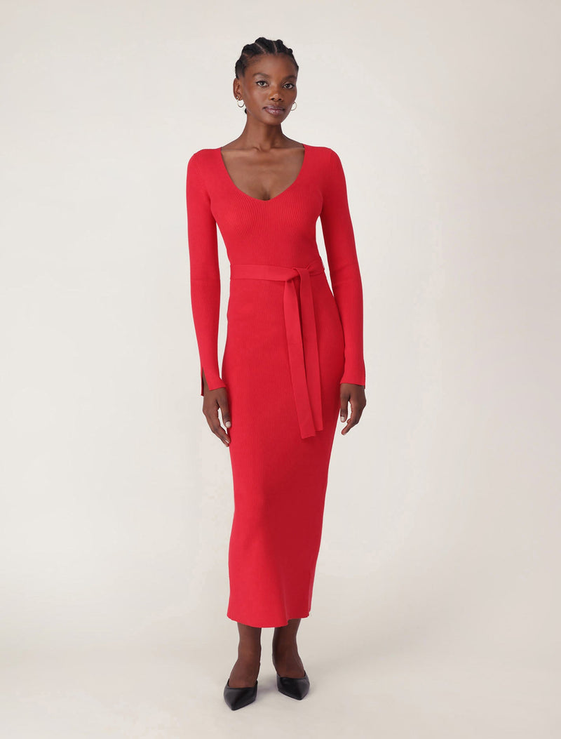 Isobel Rib Knit Midi Dress Forever New