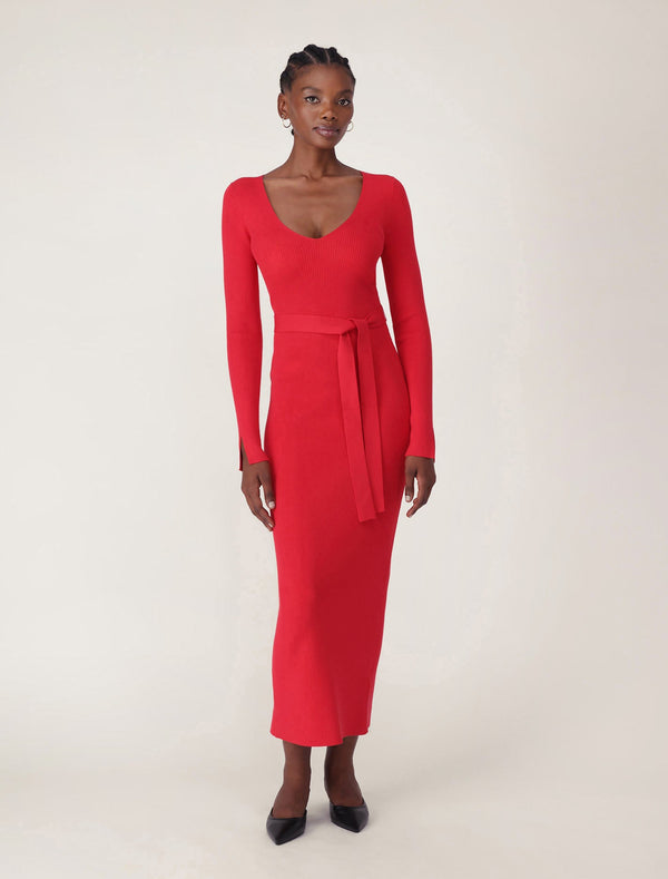Isobel Rib Knit Midi Dress Forever New