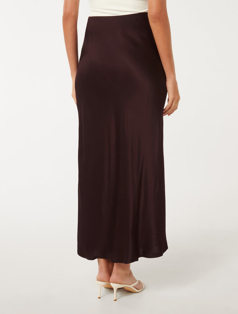 Prue Satin Bias Midaxi Skirt Forever New