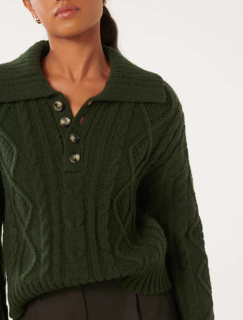 Adelaide Petite Cabled Knit Jumper Forever New
