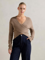 Freya Wrap Jumper Mocha Forever New