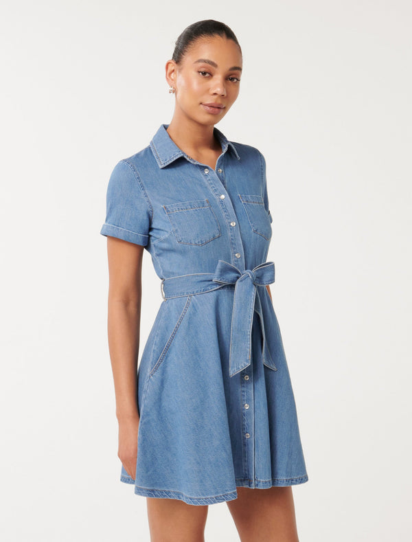 Megan Denim Shirt Dress