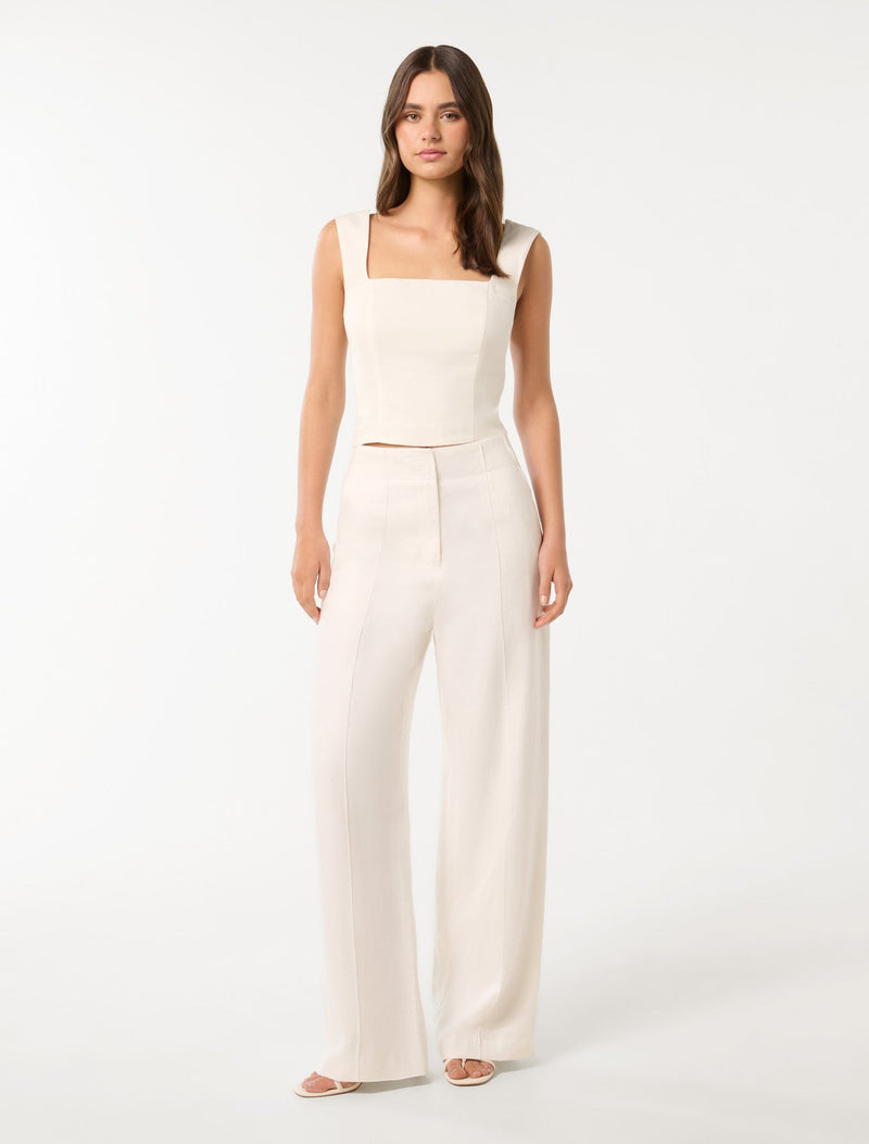 Posey Linen Wide Leg Pants Forever New