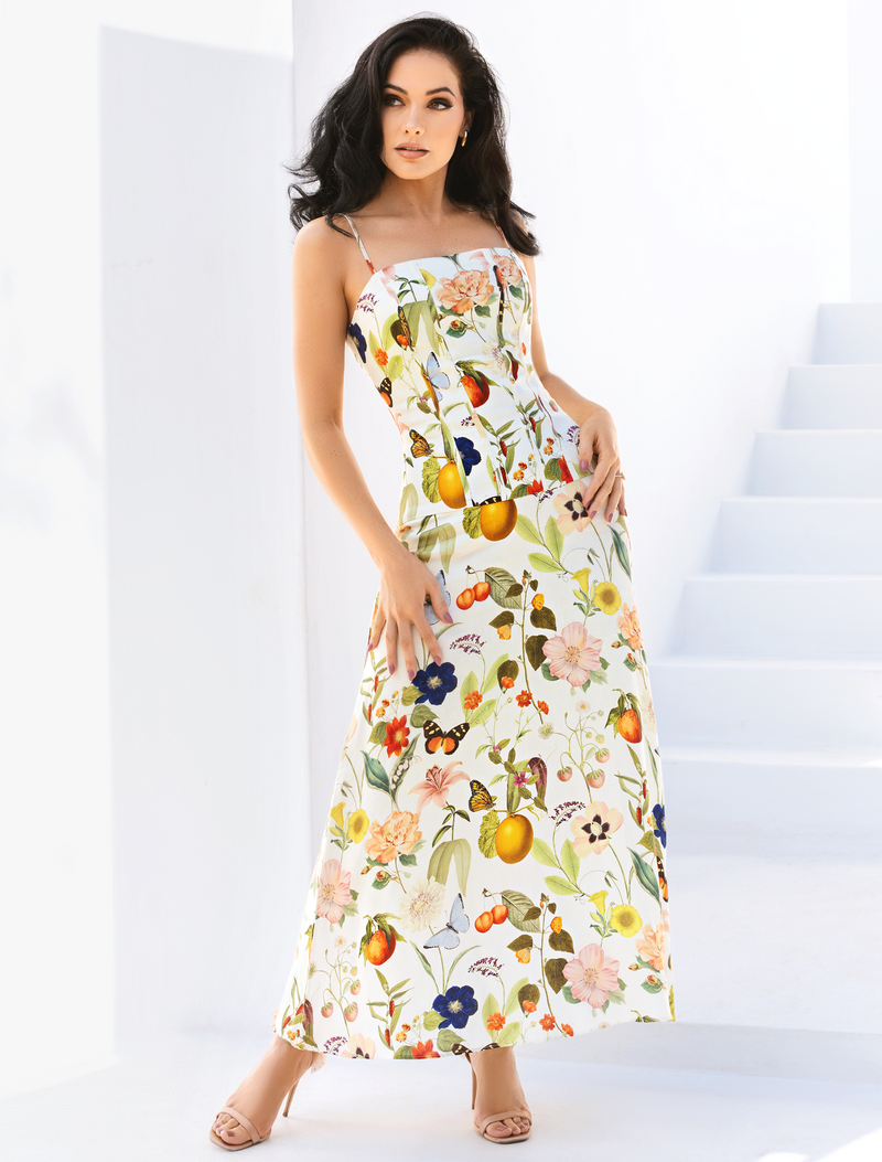 Flora Drop Waist Maxi Dress Forever New