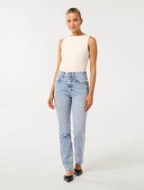 Rebecca High Rise Straight Jeans Forever New