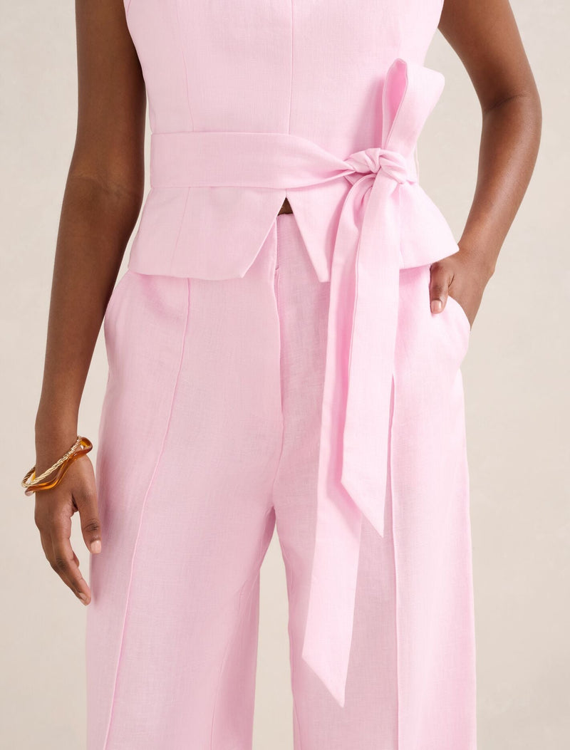 Posey Petite Linen Wide Leg Pants
