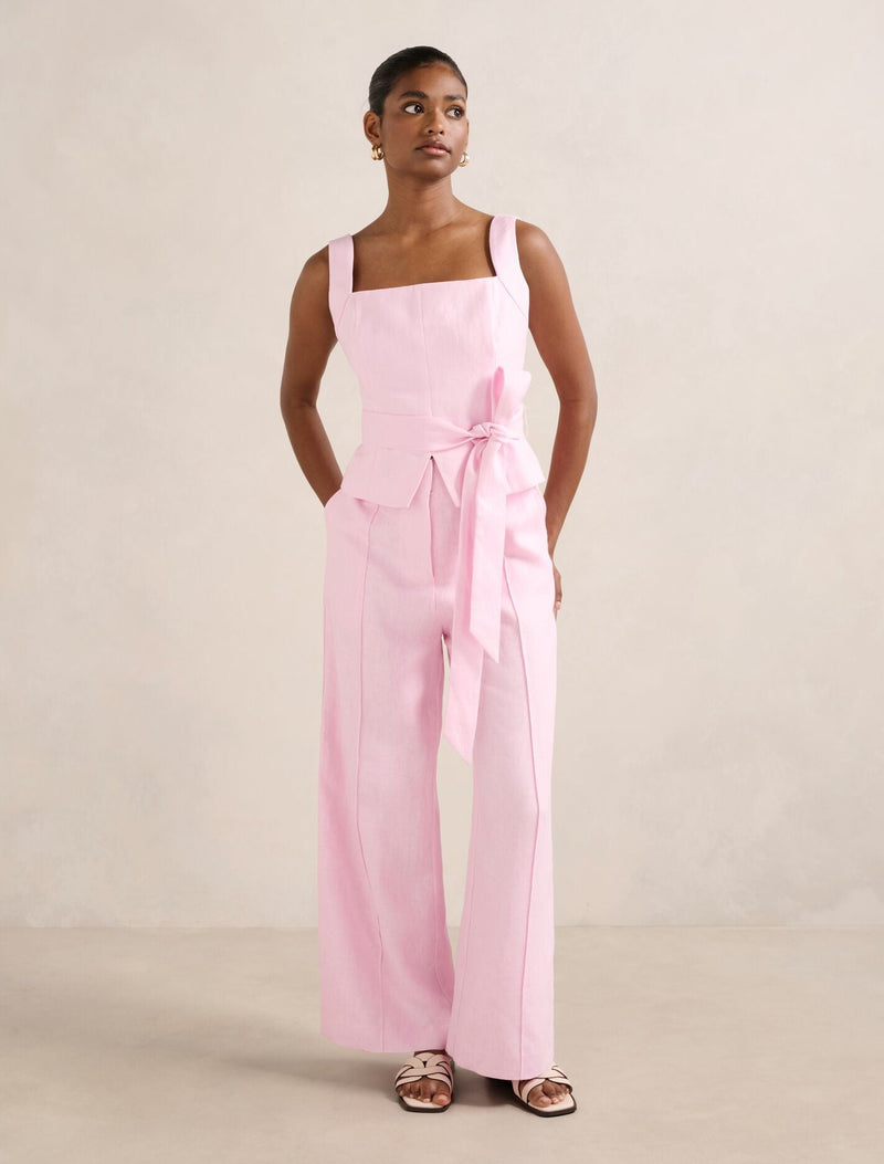 Posey Petite Linen Wide Leg Pants
