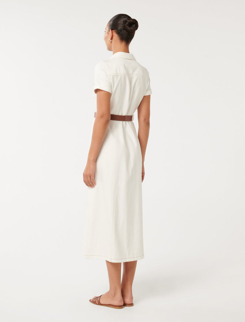 Lana Short Sleeve Midi Dress Forever New