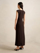 Carrie Draped Bodycon Midi Dress Forever New