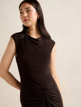Carrie Draped Bodycon Midi Dress Forever New