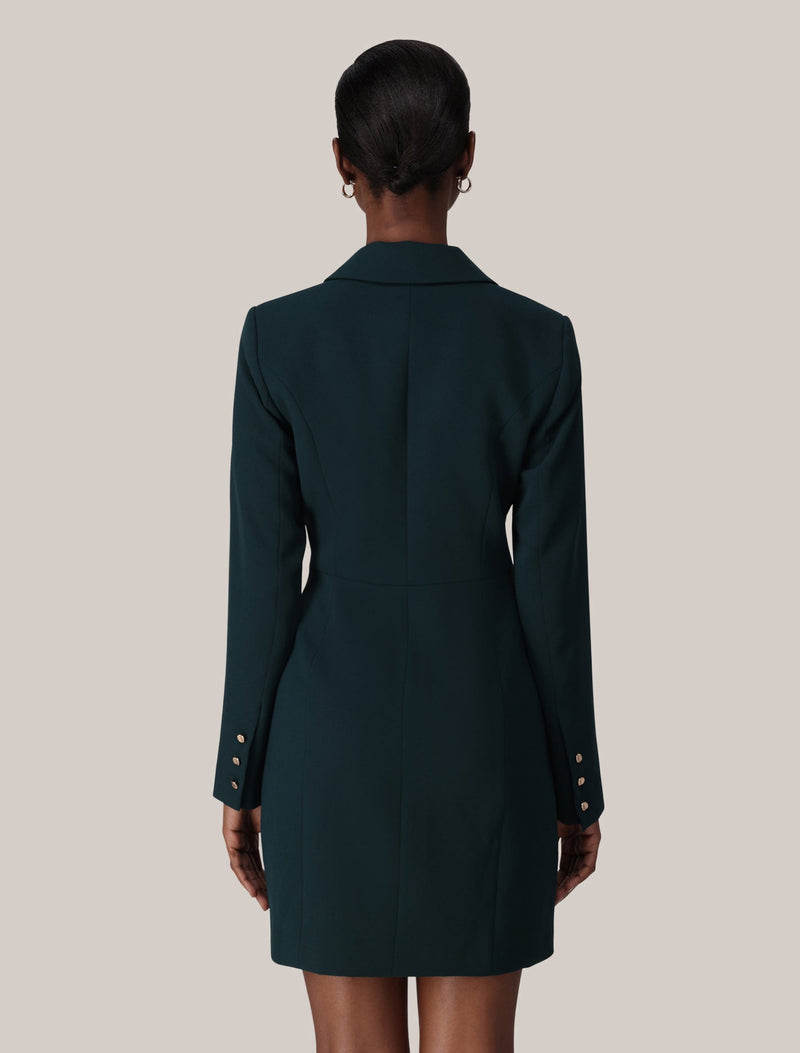 Billie Wrap Blazer Dress Forest Moss | Forever New Billie Wrap Blazer Dress Forest Moss | Forever New