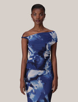 Mia Twist Side Top Blue Odella Co-Ord Forever New