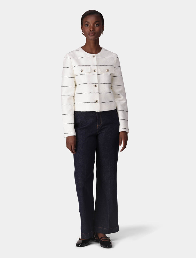 Lila Stripe Boucle Jacket Forever New