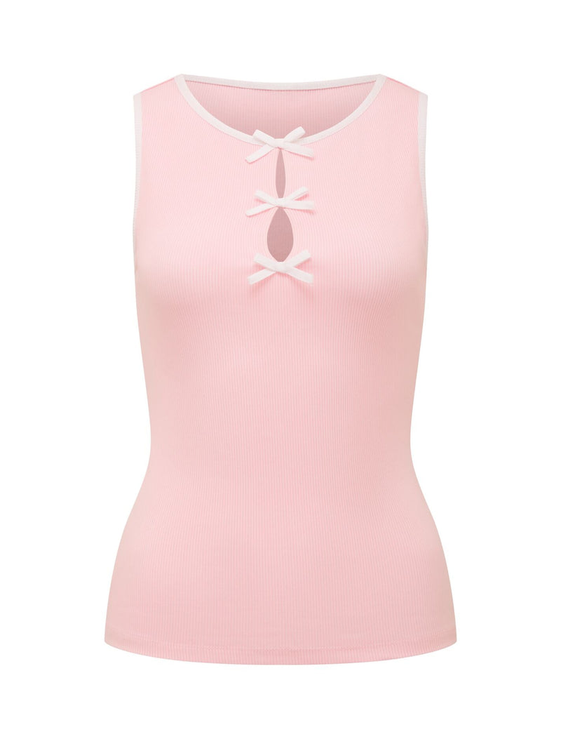 Brookie Bow Front Tank Top Forever New