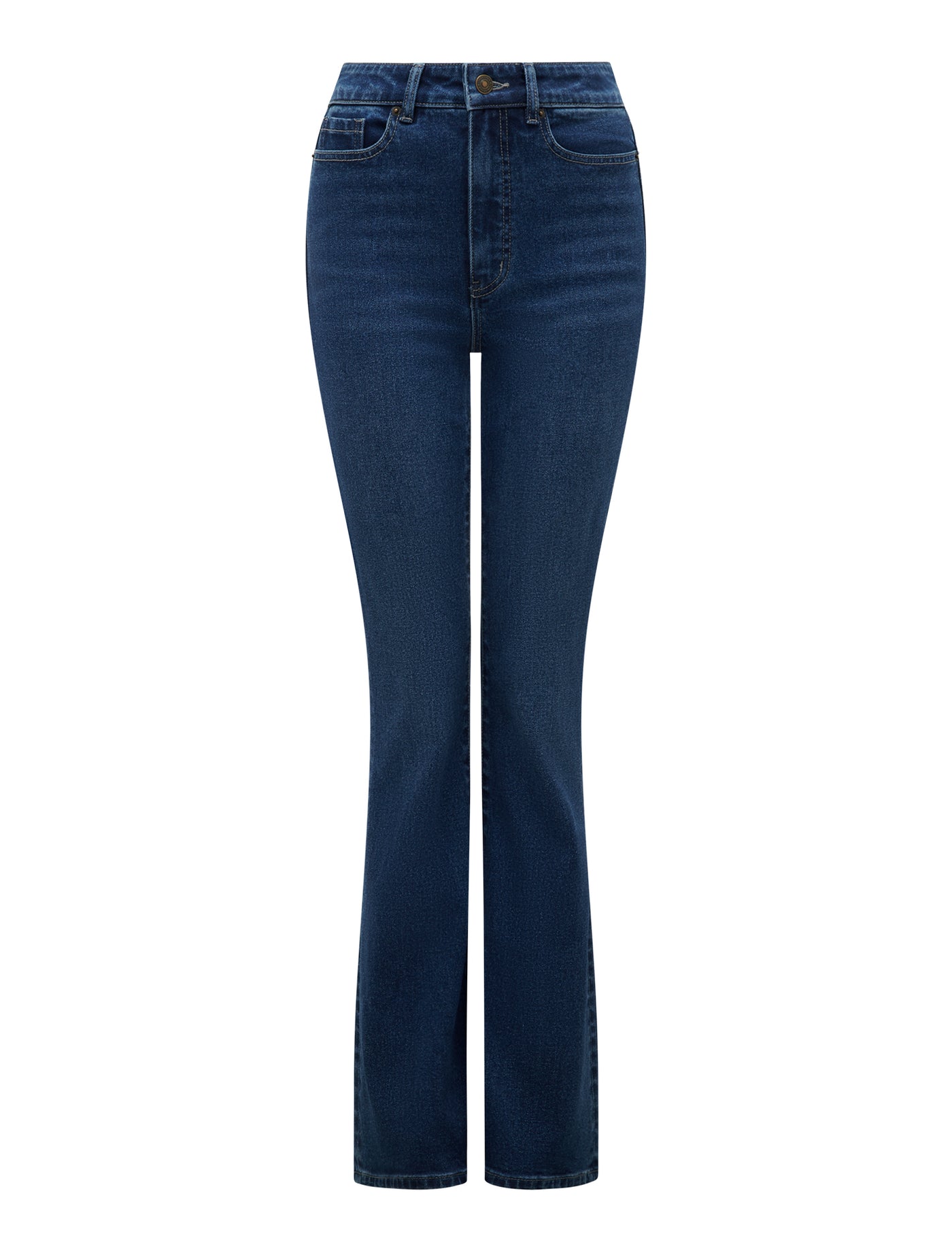 【THE MOZZ】Phoebe washing half denim pants Rhinestone Striped Wide Leg Denim Pant