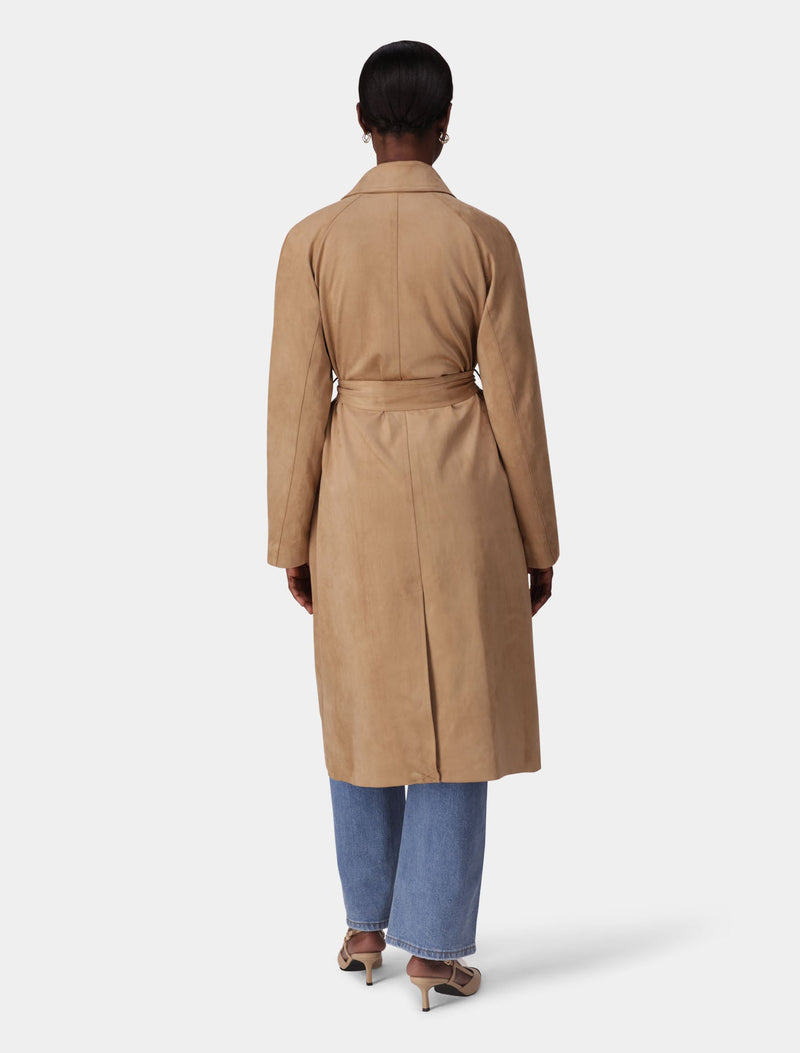 Cass Vegan Suede Trench Coat Forever New