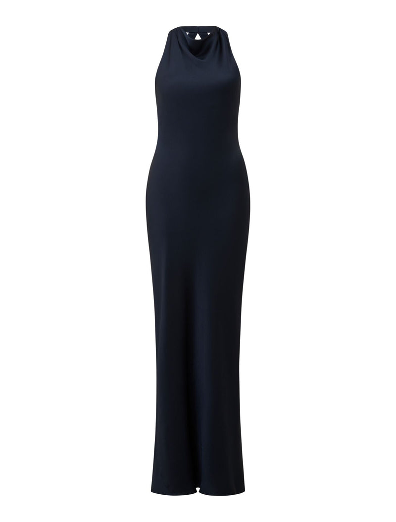 Audrey Satin Backless Maxi Dress Forever New