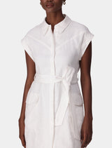 Dehlia Linen Utility Mini Dress Forever New