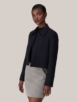 Carson Twill Crop Jacket Forever New