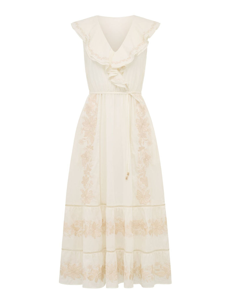 Cassandra Embroidered Midi Dress Forever New