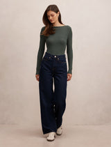 Jasmine Straight Neck Top Forever New
