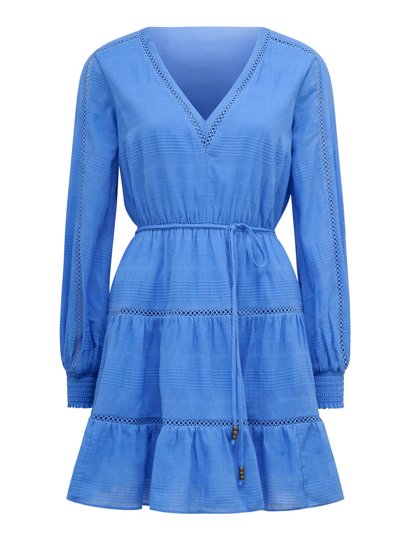 Raini Long Sleeve Cotton Mini Dress