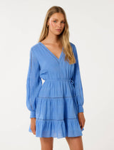 Raini Long Sleeve Cotton Mini Dress