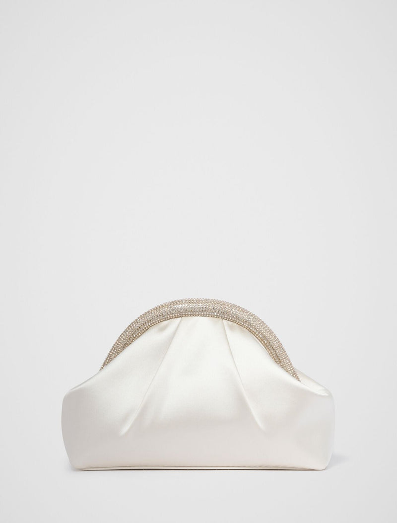 Shayla Shiny Frame Clutch 0 Ivory Forever New