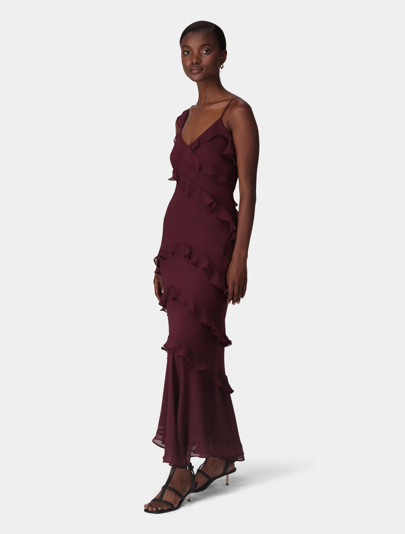 Isla Ruffle Asym Maxi Dress Forever New