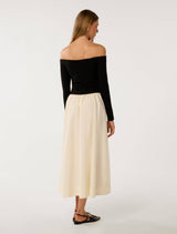 Savannah Off Shoulder Midi Dress