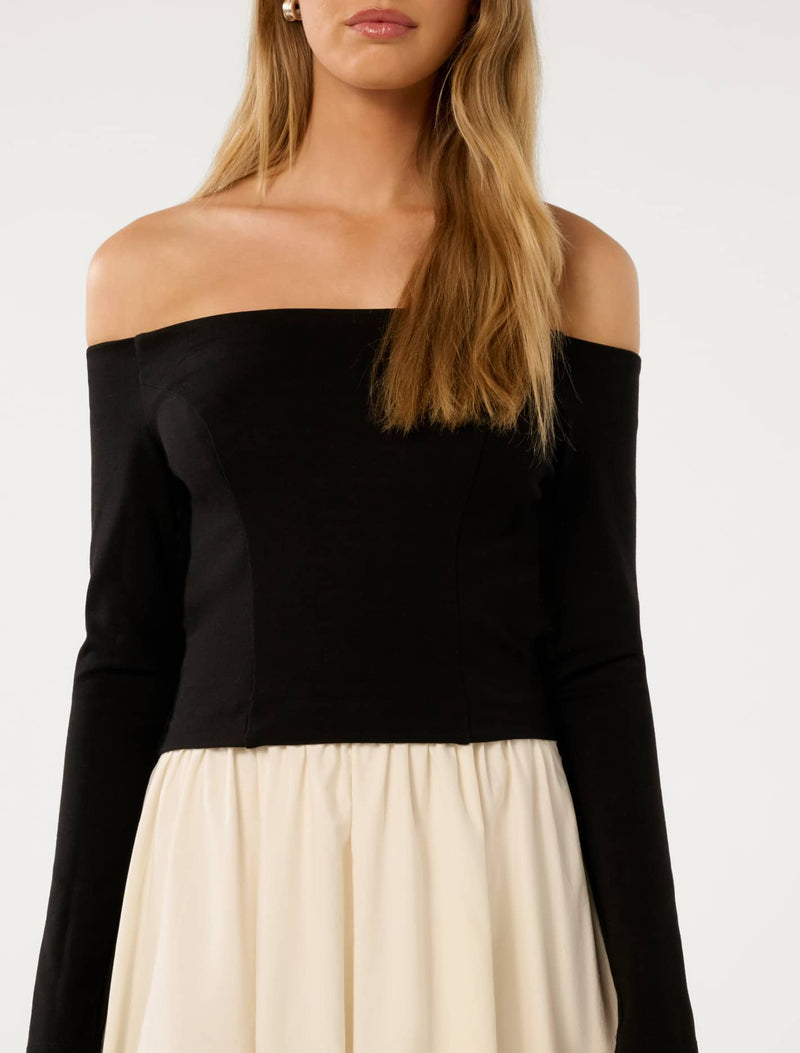 Savannah Off Shoulder Midi Dress