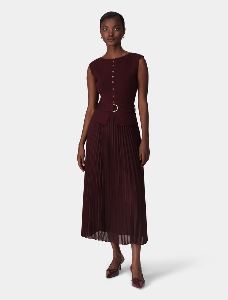 Lelani Pleat Hem Midi Dress Shiraz Forever New