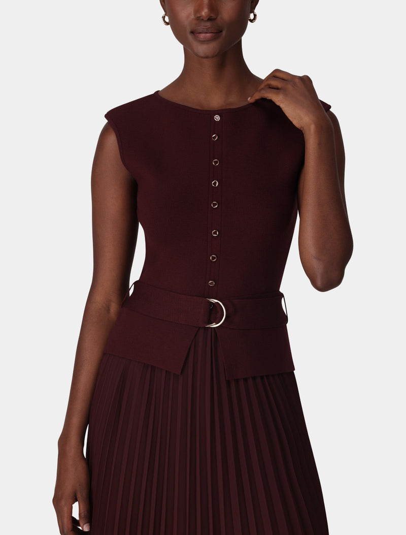 Lelani Pleat Hem Midi Dress Forever New