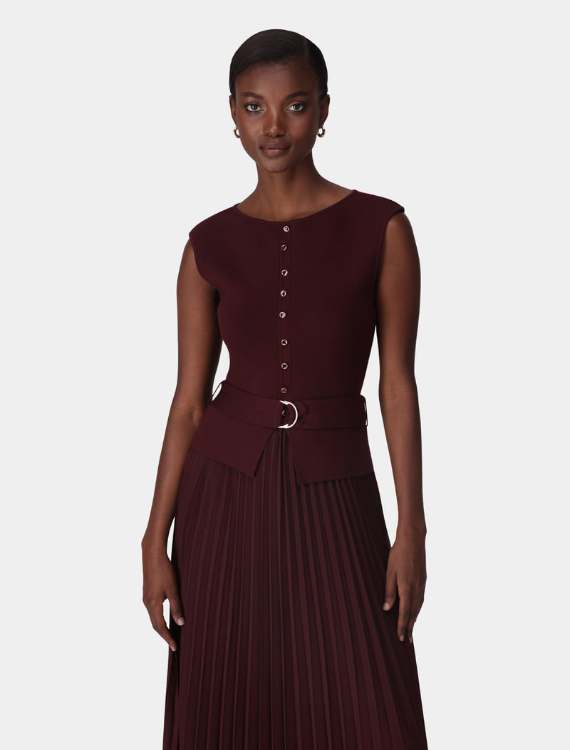 Lelani Pleat Hem Midi Dress Forever New