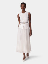 Daphne Waistcoat Knit Midi Dress Porcelain Forever New