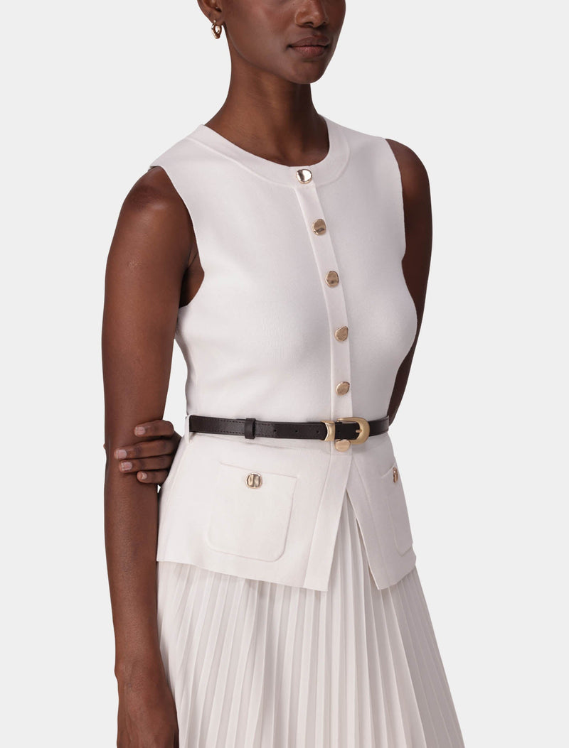 Daphne Waistcoat Knit Midi Dress Forever New