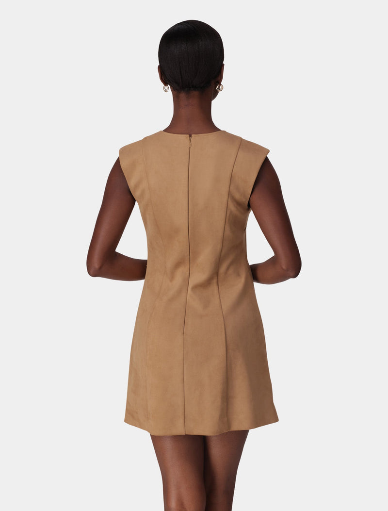 Clover Snaffle Detail Mini Dress Suede Forever New