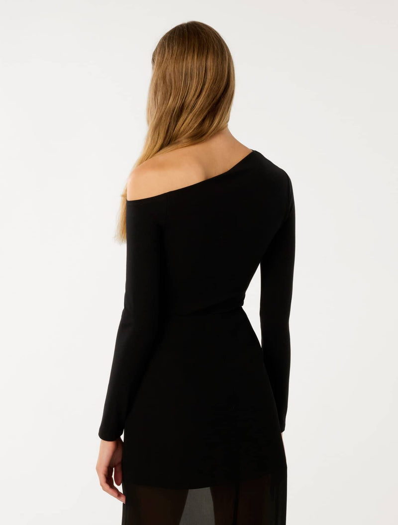 Riva Tipped Neckline Top Forever New