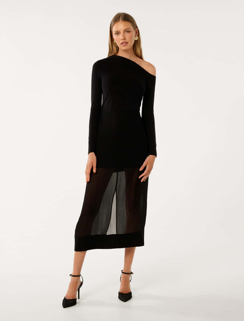 Riva Tipped Neckline Top Forever New
