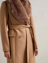 Chelsea Double Breasted Fur Collar Coat Forever New