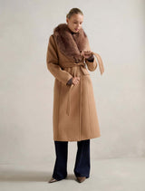 Chelsea Double Breasted Fur Collar Coat Forever New