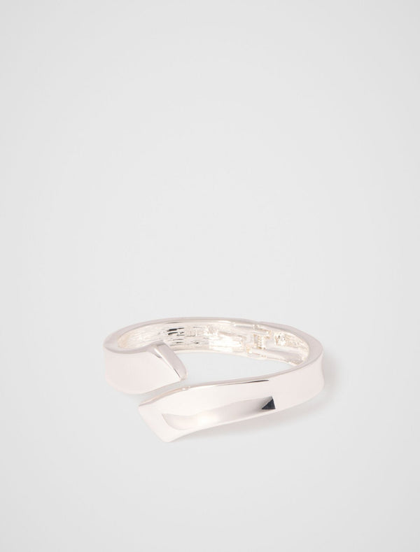 Evelyn Curve Cuff Bangle 0 Silver Forever New