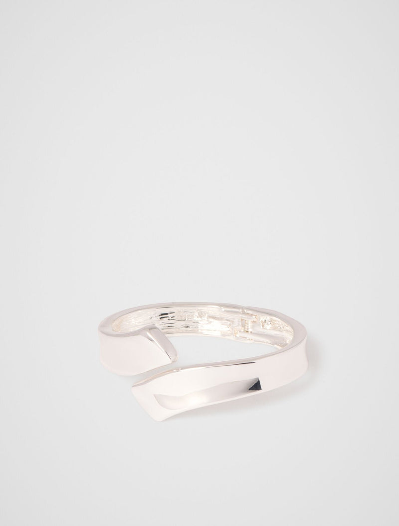 Evelyn Curve Cuff Bangle 0 Silver Forever New