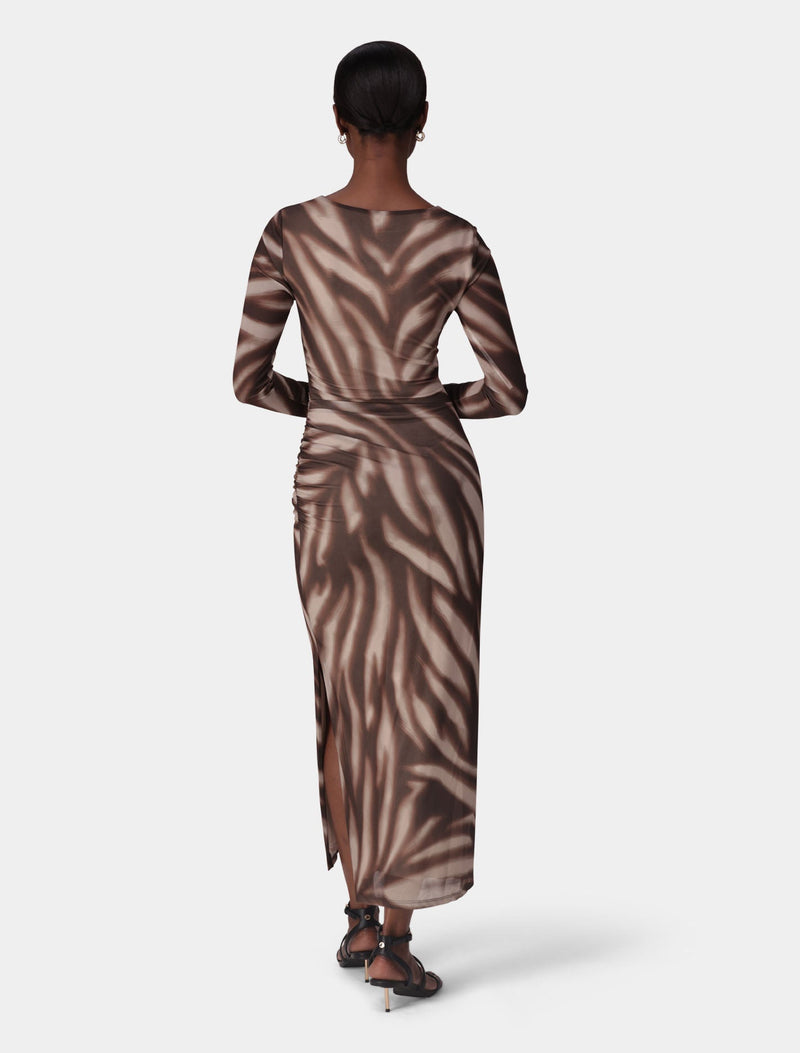 Alannah Mesh Long Sleeve Midi Dress Forever New