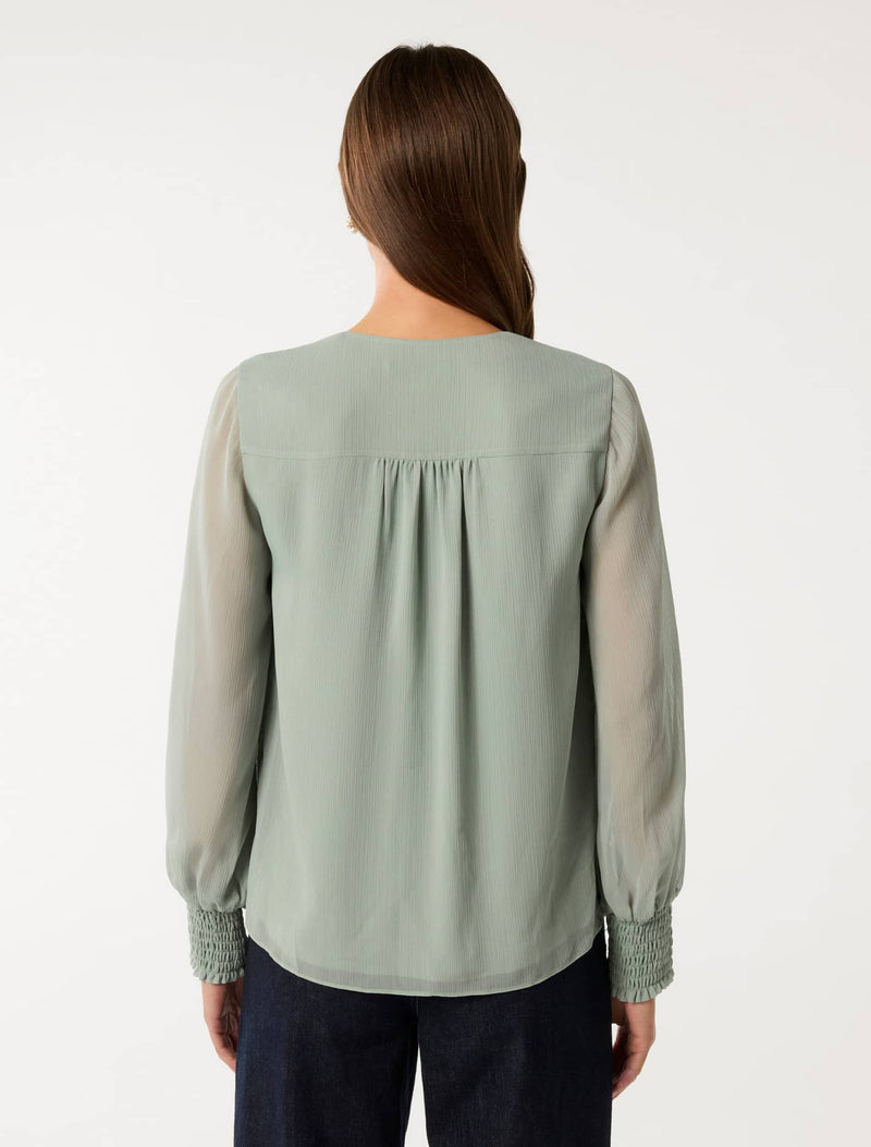 Piper Gathered Yoke Blouse Forever New