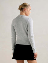 Chrystal Embellished Neck Sweater Forever New