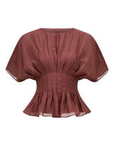 Olive Pleated Top Forever New