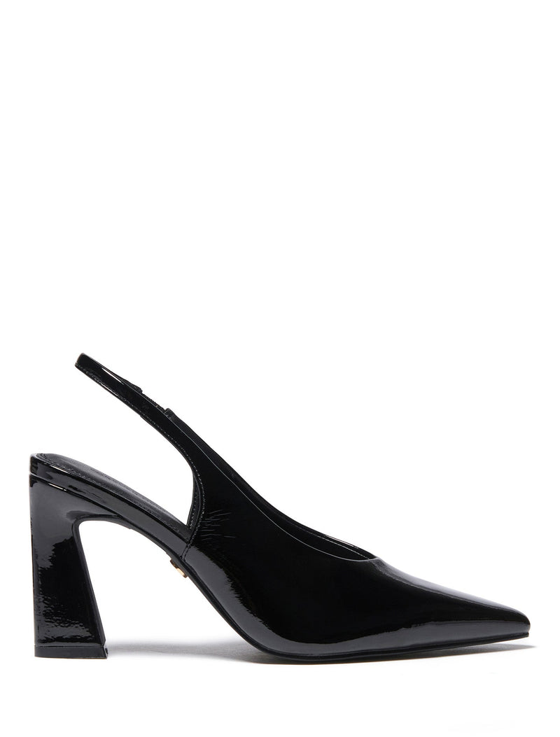 Alaia High Cutline Slingback Heel Black Forever New