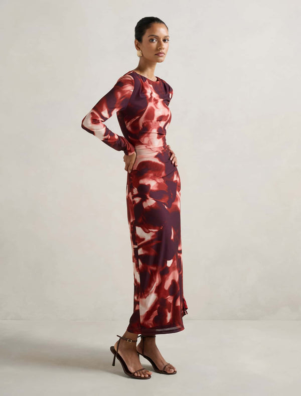 Alannah Petite Printed Midi Dress
